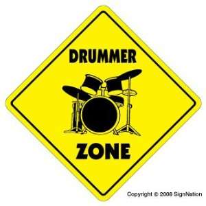  DRUMMER ZONE   Sign   novelty drum sticks musician gift 