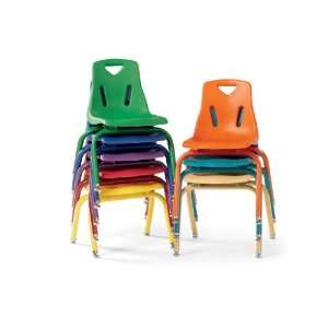   Plastic Chairs W/Powder Coated Legs   16Inches Ht   Set: Home