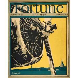  1934 May Fortune Cover Carpenter Airplane Propeller Fly 