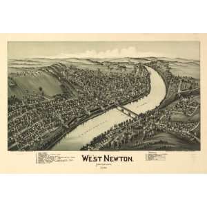  1900 map of West Newton, Pennsylvania