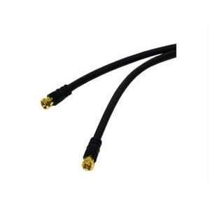  6ft F Type RG6 Coaxial Video Cable Black