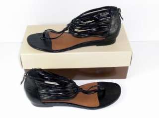   Sarto Gaia Black 7.5 M Strappy Sandals Womens Shoes Damaged  