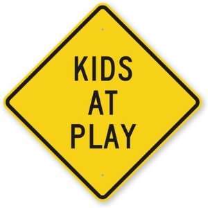  Kids At Play Fluorescent Yellow Sign, 24 x 24 Office 