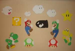 Super Mario Bros Wallies 3D Mario Luigi Bullet clouds  