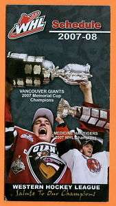 2007 08 Western Hockey League Schedule WHL Junior  