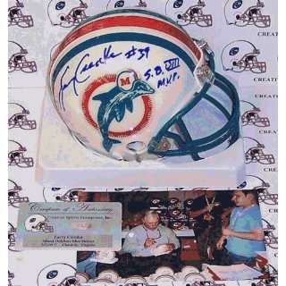  Autographed Larry Csonka Mini Helmet   Riddell w SB 8 MVP 