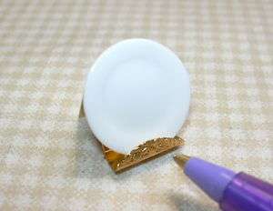 Miniature PLAIN White Porcelain Plate Small DOLLHOUSE  