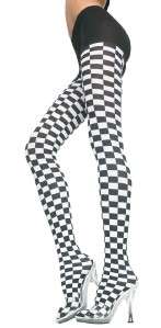 NASCAR Checkered Flag Checker PANTYHOSE/TIGHTS O/S  