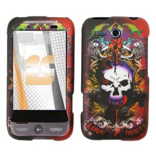 FOR HTC Freestyle WHITE ORANGE RED ACCESSORY COVER CASE  