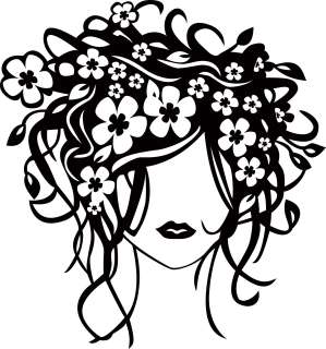   decal decor couture womens girls flowers whimsical love A231  