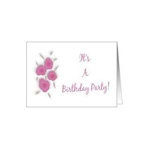  Teens Birthday Party Invitation Painted Flowers Card 