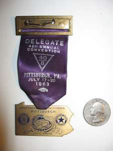 1963   American Legion 40/8 Convention Delegate Badge  