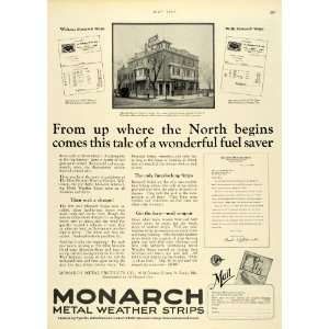 1925 Ad Monarch Metal Products Co Weather Strips New Sheridan Hotel 