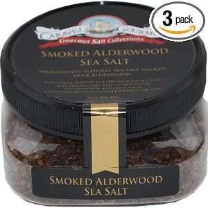 Caravel Gourmet Sea Salt Coarse, Smoked Alderwood, 4 Ounce (Pack of 3 