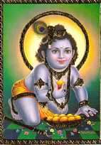 1091 Hindu Baby Krishna OM Silver Charm Pendant Jewelry  