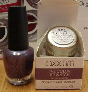 OPI AXXIUM SOAK OFF GEL POLISH + LACQUER 2PC **THE COLOR TO WATCH 