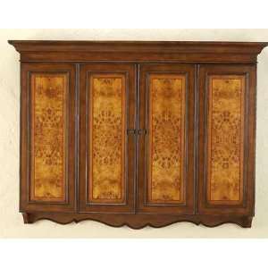  Burled Wood Flat Screen TV Wall Cabinet: Home & Kitchen