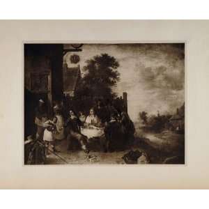  1901 David Teniers Prodigal Son Tavern Inn Lithograph 