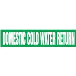  DOMESTIC COLD WATER RETURN   Cling Tite Pipe Markers 