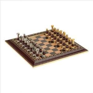  15 Metallic Chess With Decorative Board: Toys & Games