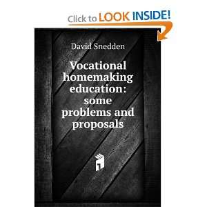   education some problems and proposals David Snedden Books