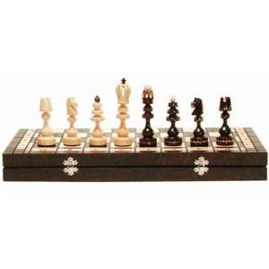   Sultan   Unique Wood Chess Set w/ Chess Board & Storage: Toys & Games