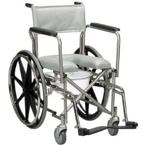  Drive Medical Rehab Shower Chair Commode   24 rear wheels 