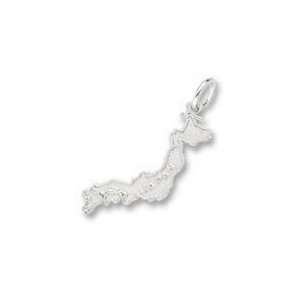  Map Of Japan Charm   Sterling Silver Jewelry