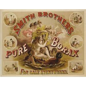  SMITH BROTHERS PURE BORAX MEDICINE HAIR BATH BURNS WASHING 