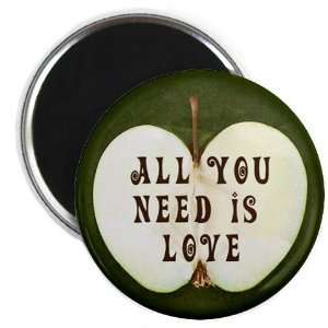  ALL YOU NEED IS LOVE Beatles Music Apple 2.25 inch Fridge 