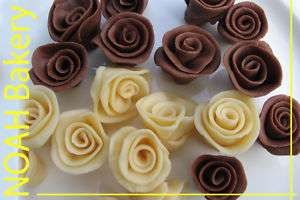   Chocolate Roses birthday wedding edible cake cupcake topper 10  