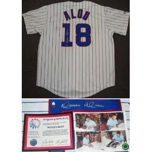 Moises Alou Signed Cubs Majestic Replica Home Jersey