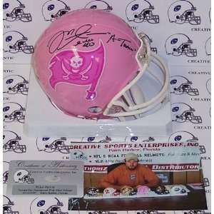  Mike Alstott Signed Mini Helmet   Bucs Pink Everything 