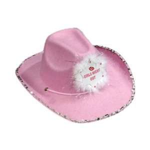  Girls night out cowboy hat   pink
