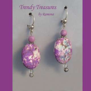   be so envious when you wear these amazing bright purple oval earrings