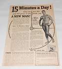 1943 CHARLES ATLAS bodybuilding ad ~ 15 Minutes A Day