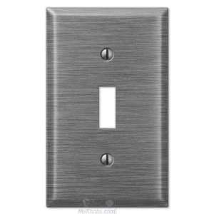  Steel collection   single toggle wallplate in antique 