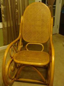 Early 80s Beautiful Bentwood Bamboo Vintage rocker $ 475.0  