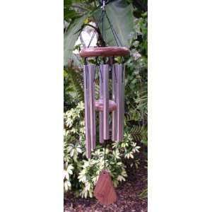  Weather Land Chimes in Black Walnut with Silver Toned 