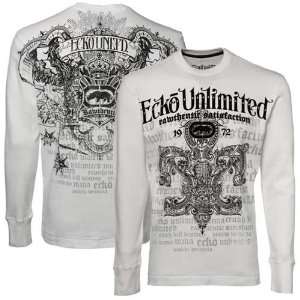  Ecko Unlimited White Death of Desire Long Sleeve Thermal T 