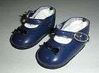 Fits 10 Inch Ann Estelle Doll   Navy Blue Patent Mary Janes w/Bow 