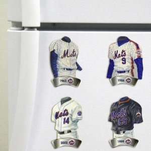  New York Mets Jersey Evolution 4 Pack Magnets: Sports 