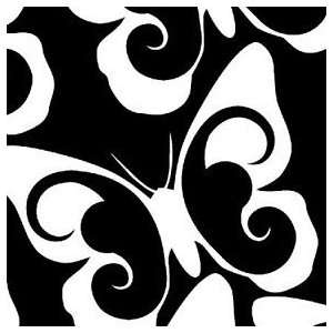  Black/White Giant Butterfly Swirl Fabric 