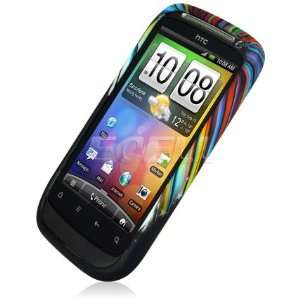  Ecell   BLACK METEOR SHOWER SILICONE GEL CASE FOR HTC 