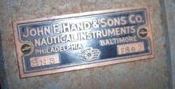 John E. Hand & Sons Navagational Sounding Machine  