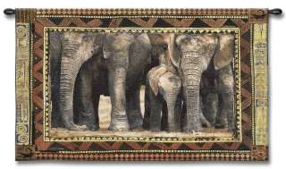 AFRICAN SAFARI ELEPHANT ART WALL HANGING TAPESTRY  