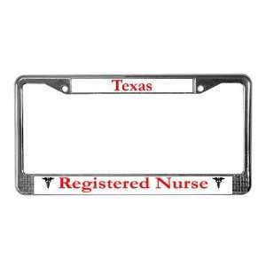 Texas Registered Nurse License Plate Frame by 