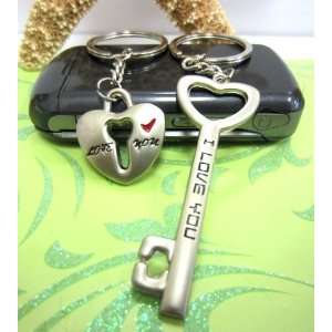  Couple Love Keychain Key Ring Lock and Key Everything 