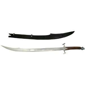  48 BARBARIAN SCRIMITAR SWORD,WOOD HDL WITH SHEATH 