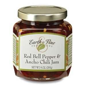 Earth and Vine Red Bell Pepper and Ancho Chili Jam 64 Oz.  